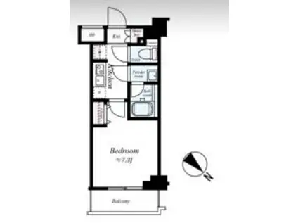プレール・ドゥーク志村坂上II(1K/2階)の間取り写真