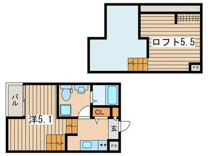 FORTUNATO(ワンルーム/1階)の間取り写真