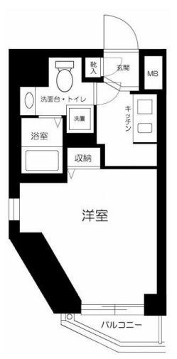 サンテミリオン神田東(1K/7階)の間取り写真