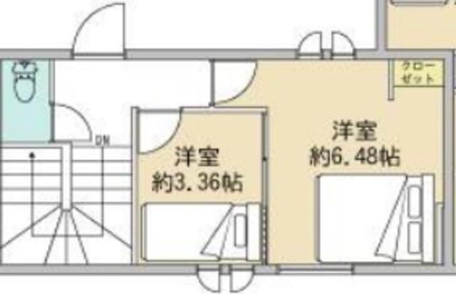 プラスドア東中野(2DK/2階)の間取り写真