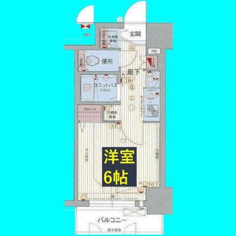 プレサンスNAGOYA桜通ビッグビート(1K/7階)の間取り写真