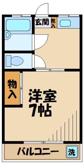 コーポ第1大木(1DK/3階)の間取り写真