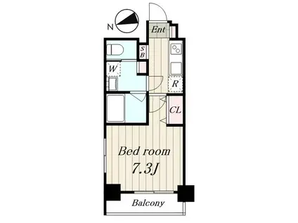 グランドルチェ駒込II(1K/6階)の間取り写真