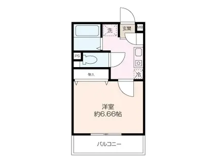 SD磯子ポートガーデン(1K/2階)の間取り写真