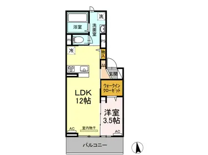 クラヴィス タカラ(1LDK/3階)の間取り写真