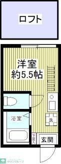 ヒルズ白幡仲町II(ワンルーム/2階)の間取り写真