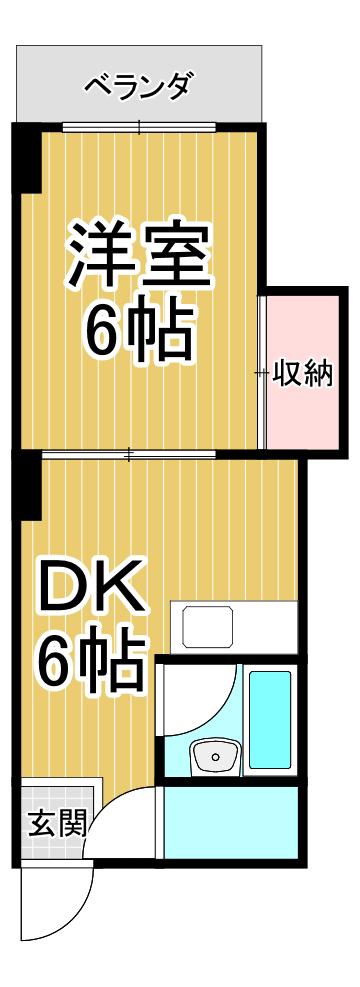 ハイツソレイユ(1DK/3階)の間取り写真