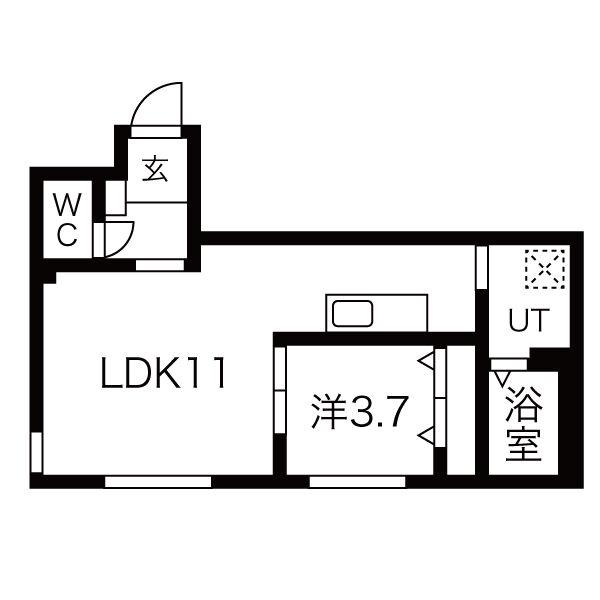 BLANC KOTONI(1LDK/5階)の間取り写真
