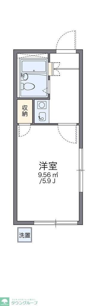 レオパレス川口第52(1K/1階)の間取り写真