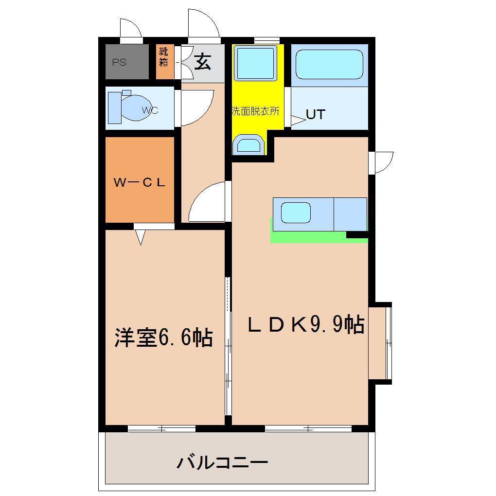 CONFORTINO コンフォルティーノ(1LDK/4階)の間取り写真