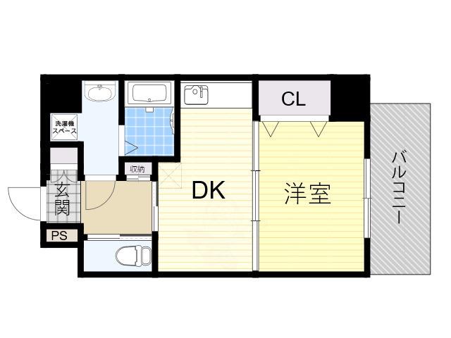アーバンパーク住之江公園2(1DK/6階)の間取り写真