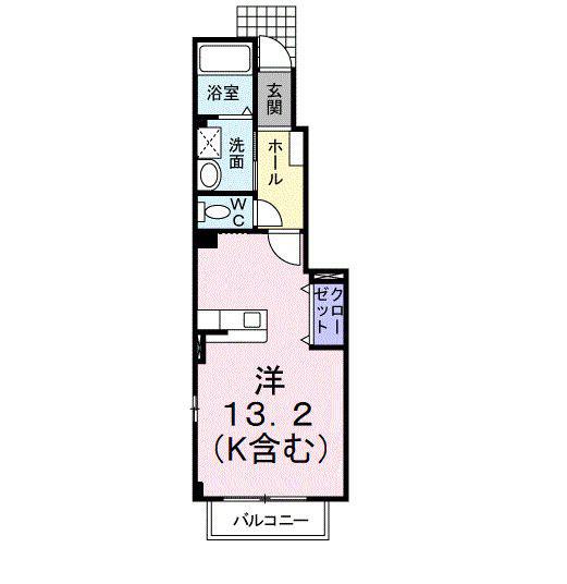 ブリーズ(ワンルーム/1階)の間取り写真