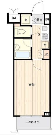 ルーブル大森七番館(1K/2階)の間取り写真