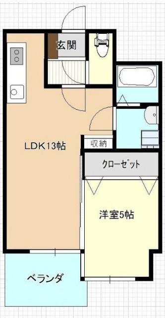 ESTERRACE55(1LDK/3階)の間取り写真