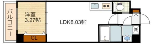 FDS AERAS VIM(1LDK/3階)の間取り写真