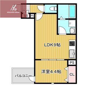 LINO久宝寺(1LDK/2階)の間取り写真