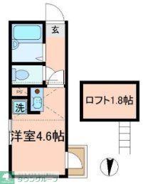 リブ竹ノ塚(ワンルーム/3階)の間取り写真