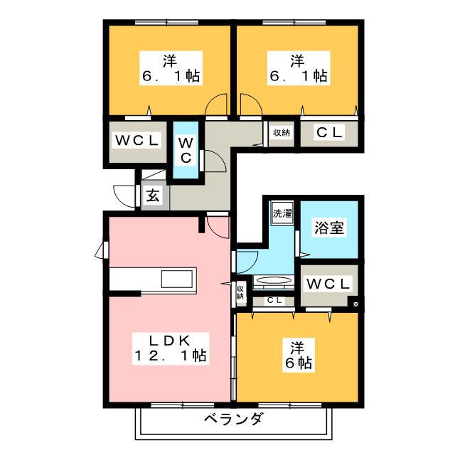 DAIWAHOUSEセキュリティD-ROOM野間弐番館(3LDK/1階)の間取り写真
