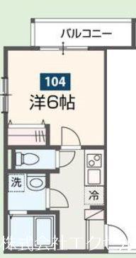 MELDIA高尾(1K/1階)の間取り写真