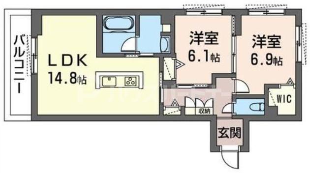 フォレナ(2LDK/3階)の間取り写真