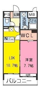 クイーンズイン近見(1LDK/7階)の間取り写真