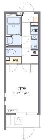 クレイノHIKARI(1K/1階)の間取り写真