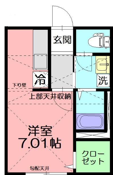 ストラーダ湘南(ワンルーム/2階)の間取り写真