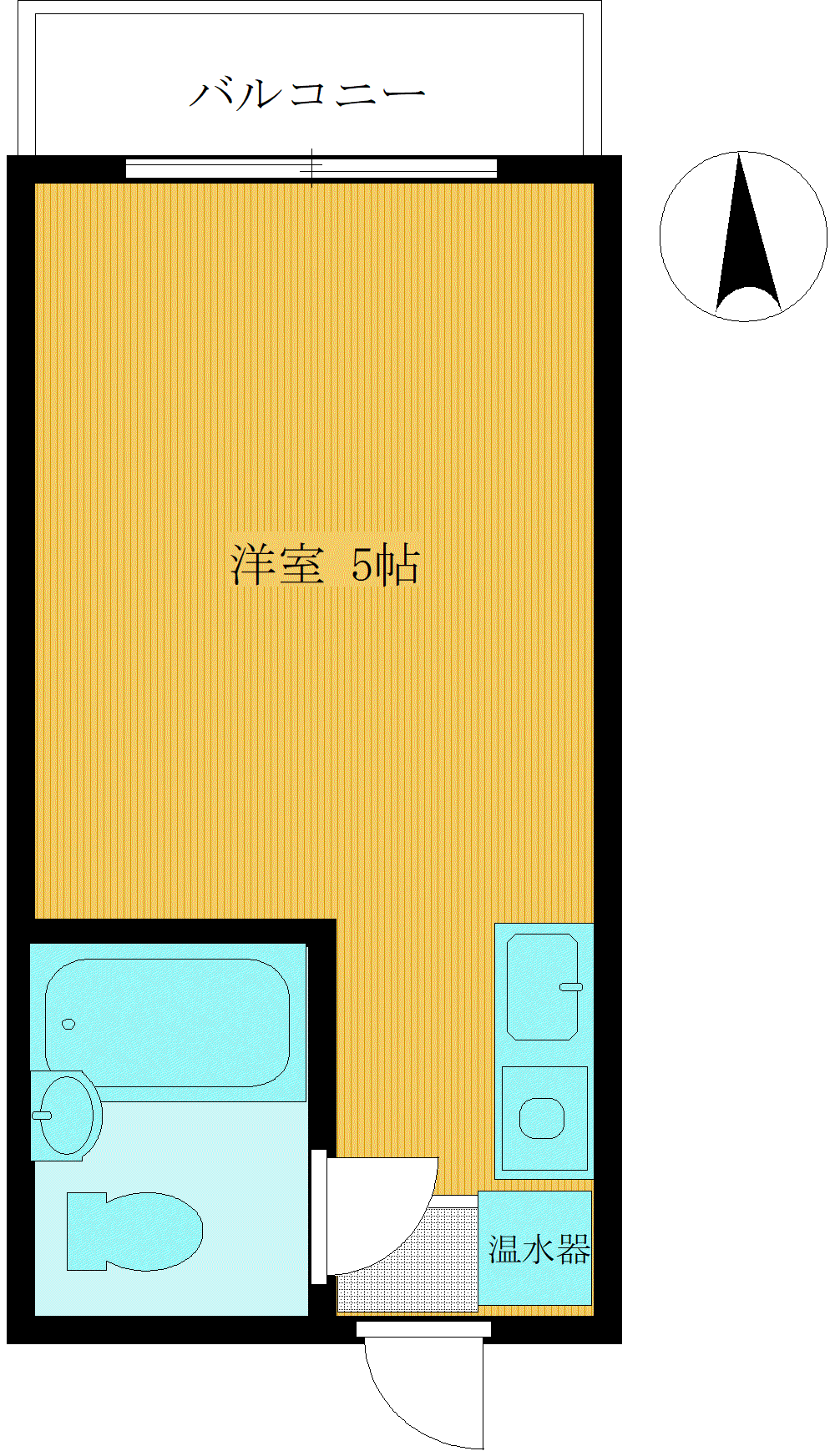 三貴ハイム(ワンルーム/9階)の間取り写真