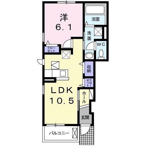 グラシオ南町田(1LDK/1階)の間取り写真