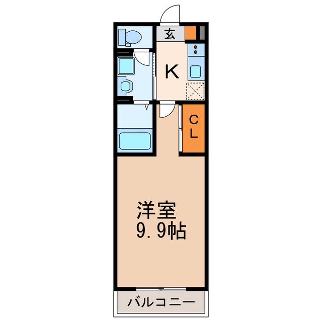 FOREST HILL(1K/3階)の間取り写真