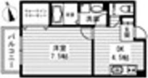 COZY PORT K(1DK/1階)の間取り写真