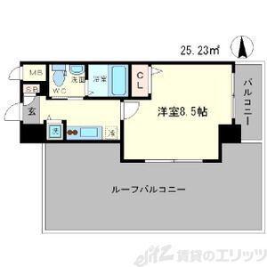 エスリード江坂江の木町(1K/12階)の間取り写真