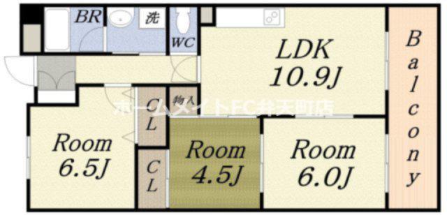 コージーコート(3LDK/8階)の間取り写真