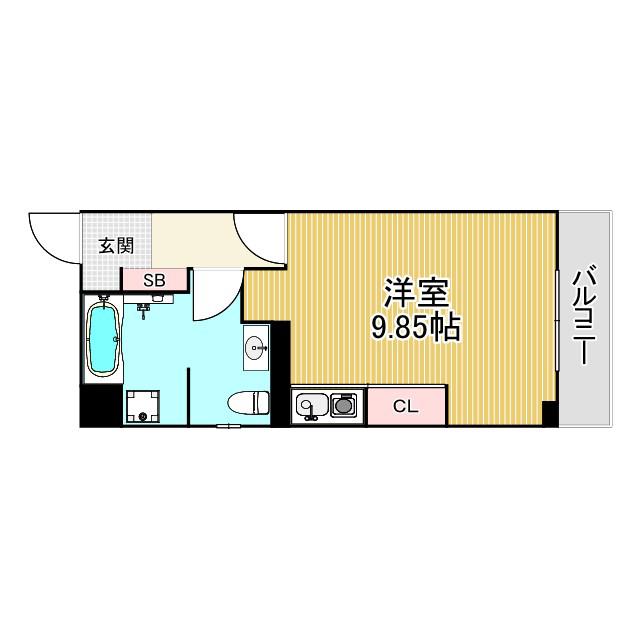 パールコート(1K/2階)の間取り写真