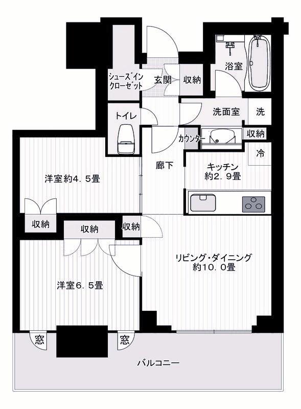 プラウドタワー神戸垂水(2LDK/17階)の間取り写真