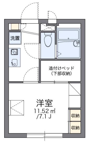 西武池袋線 大泉学園駅 徒歩18分 2階建 築23年(1K/1階)の間取り写真