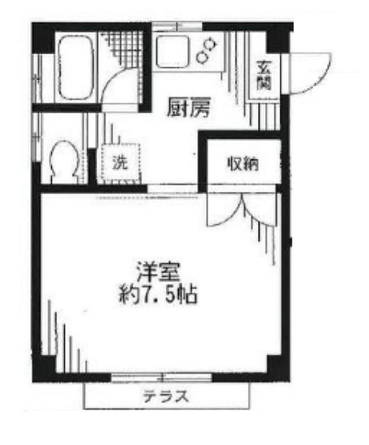 メゾン匠(1K/2階)の間取り写真