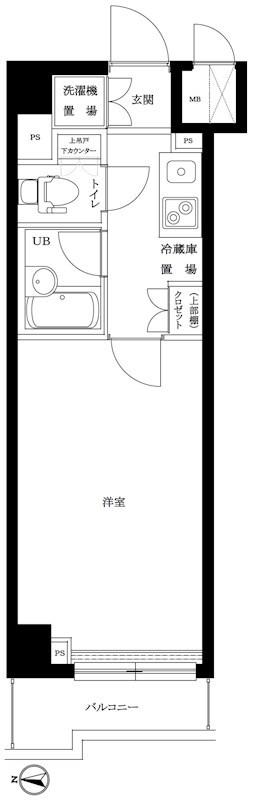 ルーブル明大前(1K/2階)の間取り写真