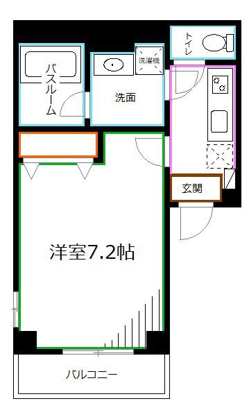 メゾンドボヌール(1K/1階)の間取り写真