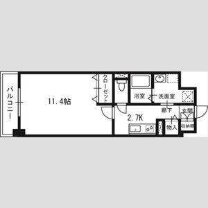 S-FORT札幌N15(1K/8階)の間取り写真