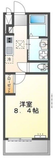 シャノアール(1K/1階)の間取り写真