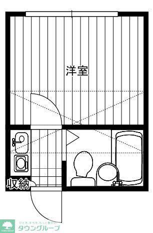 プラザ久我山(1K/2階)の間取り写真