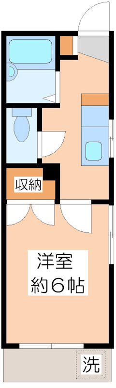 イルポルト梅丘(1K/1階)の間取り写真