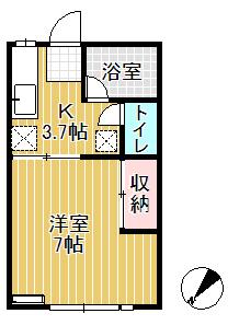 コーポY・T・G(1K/1階)の間取り写真