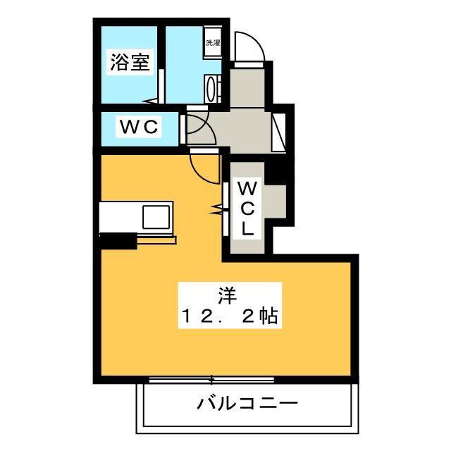 ヴェズレー・西中原(ワンルーム/1階)の間取り写真