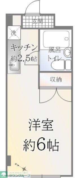 御幸マンション(ワンルーム/2階)の間取り写真