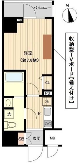 オーキッドレジデンス上野(1K/12階)の間取り写真