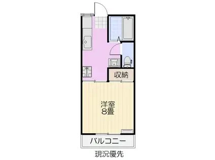 シティライフ北山(1K/2階)の間取り写真