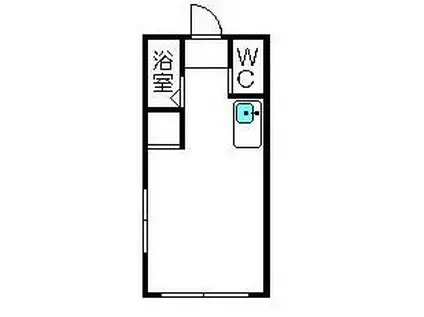 ハイツジェンティーレ(ワンルーム/2階)の間取り写真