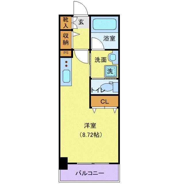 ルミエール日泉(ワンルーム/7階)の間取り写真